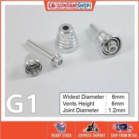 [Metal Part] Metal Thruster / Vents for Gundam Kit (G1, Silver) (2 Units)