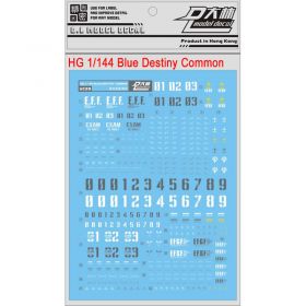 [Da Lin] Water Decal for HG 1/144 Blue Destiny Common