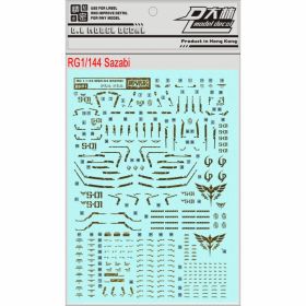 [Da Lin] Water Decal for RG 1/144 MSN-04 Sazabi (Bronzing Gold Color Coating)