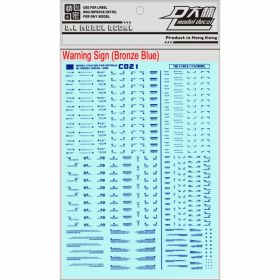 [Da Lin] Water Decal for Bronze Blue Caution Warning Sign - General Purpose