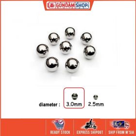 [Metal Part]  50pcs - Armor Detail-up 3.0mm Metal Silver Bead Ball Parts For MG HG Gundam Model
