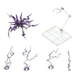 Thunder Lightning Effect Parts and Damashii Action Base for modelling kits (Purple Colour)