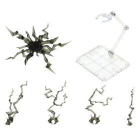 Thunder Lightning Effect Parts and Damashii Action Base for modelling kits (Black Colour)
