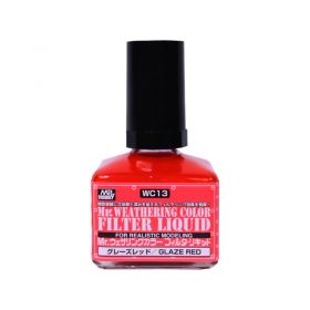 Mr Hobby - MR.Weathering Color Filter Liquid Glaze Red