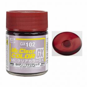 Mr. Hobby Mr. Clear Color Paint GX102 Deep Clear Red - 18ml