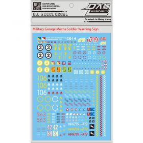 [Da Lin] Water Decal for Military Caution Warning Sign