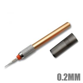 Mo Shi MS048 Ukiran Logam Ringan Ketepatan Pisau Tolak Pahat (0.20mm) / Lightweight Metal Engraved Model Carving Chisel Push 