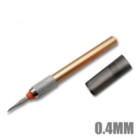 Mo Shi MS048 Model Ukiran Logam Ringan Ketepatan Pisau Tolak Pahat (0.4mm) / Lightweight Metal Engraved Model Carving Chisel 