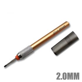 Mo Shi MS048 Model Ukiran Logam Ringan Ketepatan Pisau Tolak Pahat (2.0mm) / Lightweight Metal Engraved Model Carving Chisel 