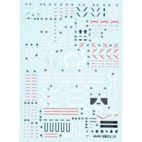 Water Decal for HG 1/144 Infinite Justice Type II