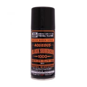Mr Hobby Aqueous Surfacer 1000 Spray Type - Black (170ml)
