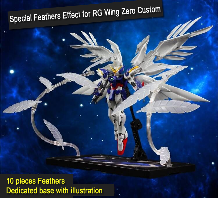 Expansion Feathers Effect and Dedicated Base for RG HG 1/144 Wing Gundam Zero EW