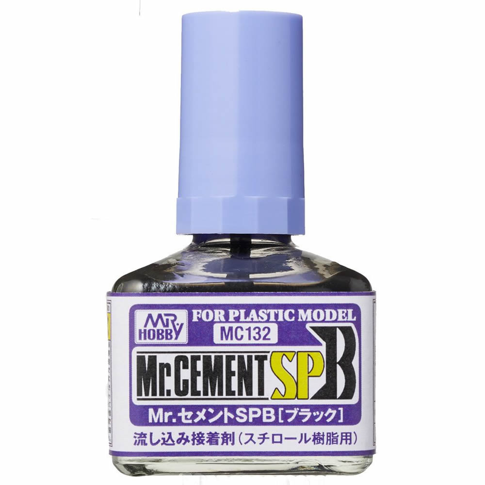 Mr Hobby Mr.Cement SP for Plastic Model 40ml (Black Version) [MC132]
