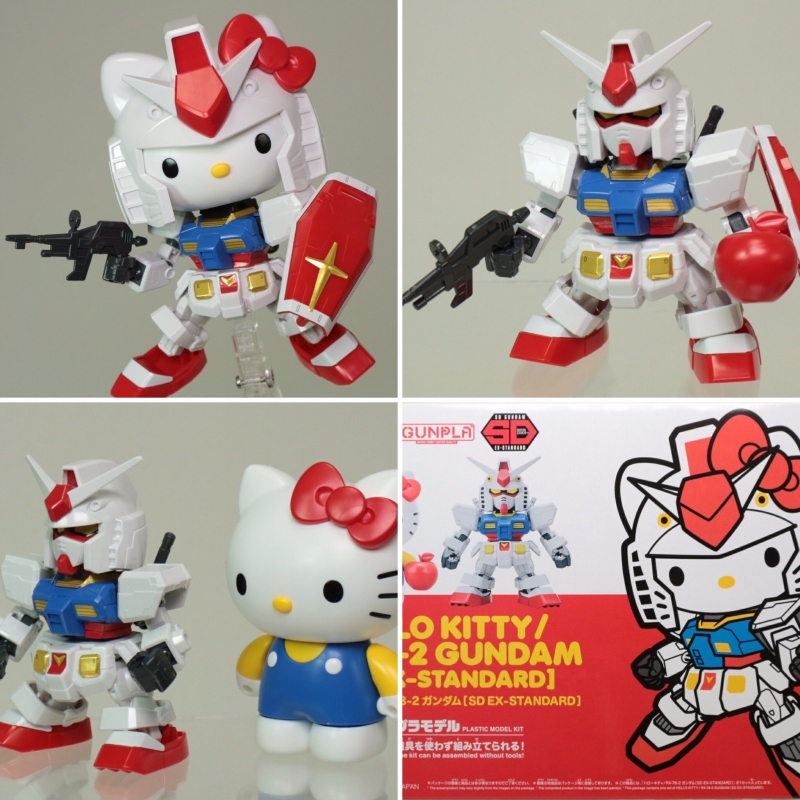 Bandai SD Gundam EX Standard Hello Kitty / RX-78-2 Gundam – Color-coded Plastic Model Kit