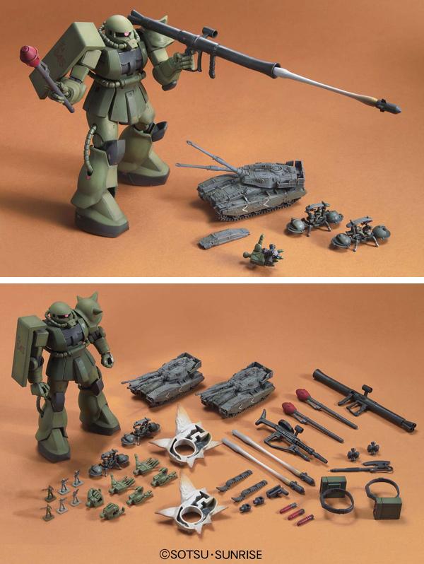 HGUC 1/144 MS-06 Zaku The Ground War Set | Bandai gundam models