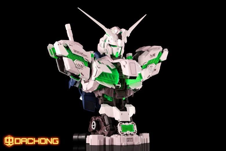 Gundam Head] Yihui 1/35 RX-0 Gundam Unicorn Head Bust (Green