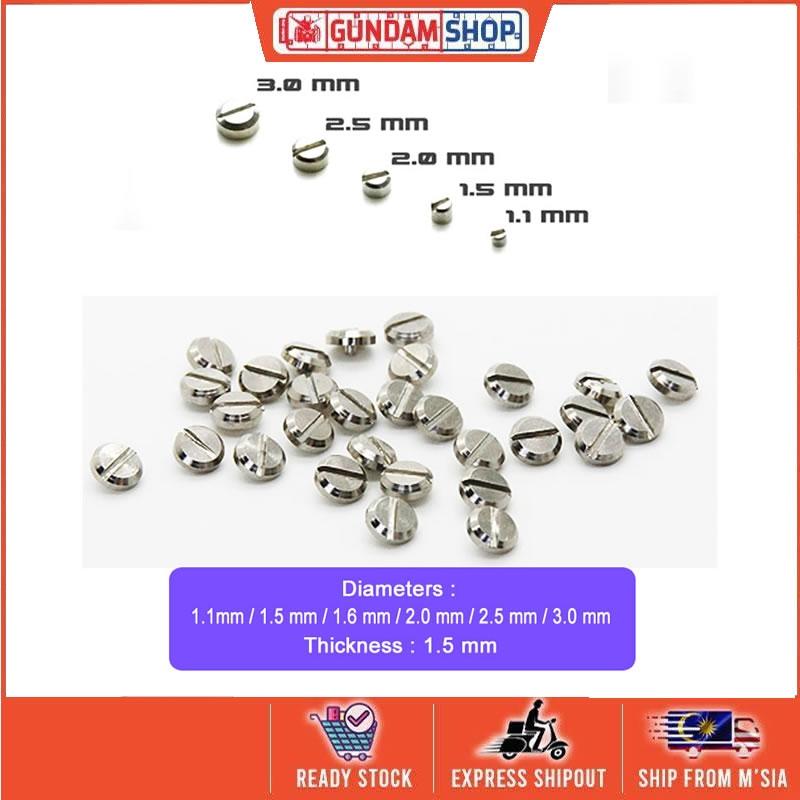 30pc Metal Armored Screws Supplements Φ1.1~3.0 mm Screws Parts for MG HG Gundam 