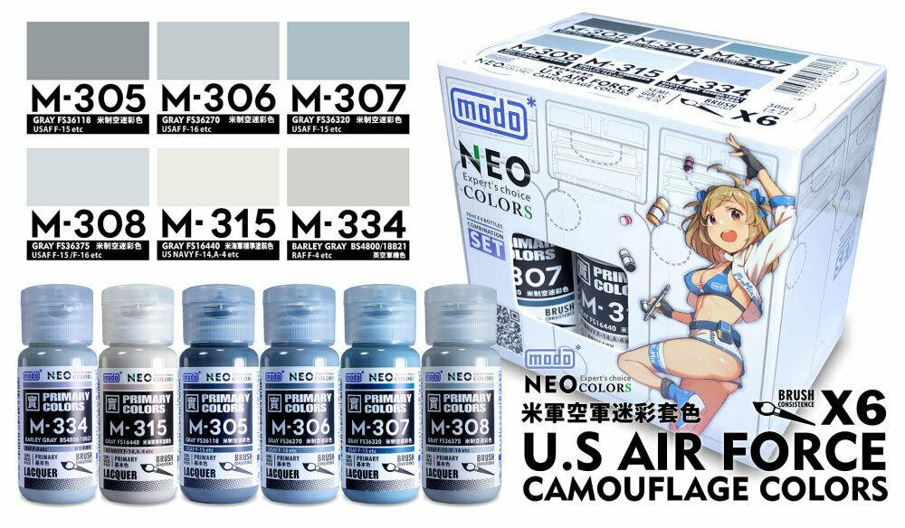 MODO Neo U.S Air Force Camourlage Colors Combo Set (6 in 1) | Bandai ...